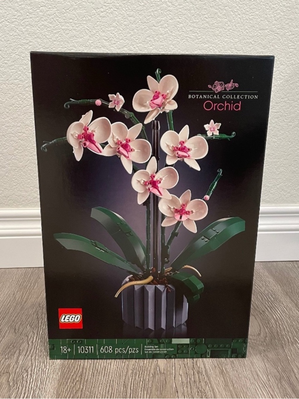Lego Orchid Faux Floral Accent - Pink and Green